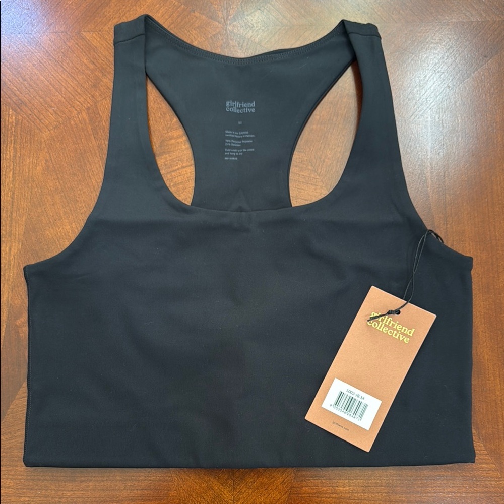 Girlfriend Collective Black Minimalist Sports Bra